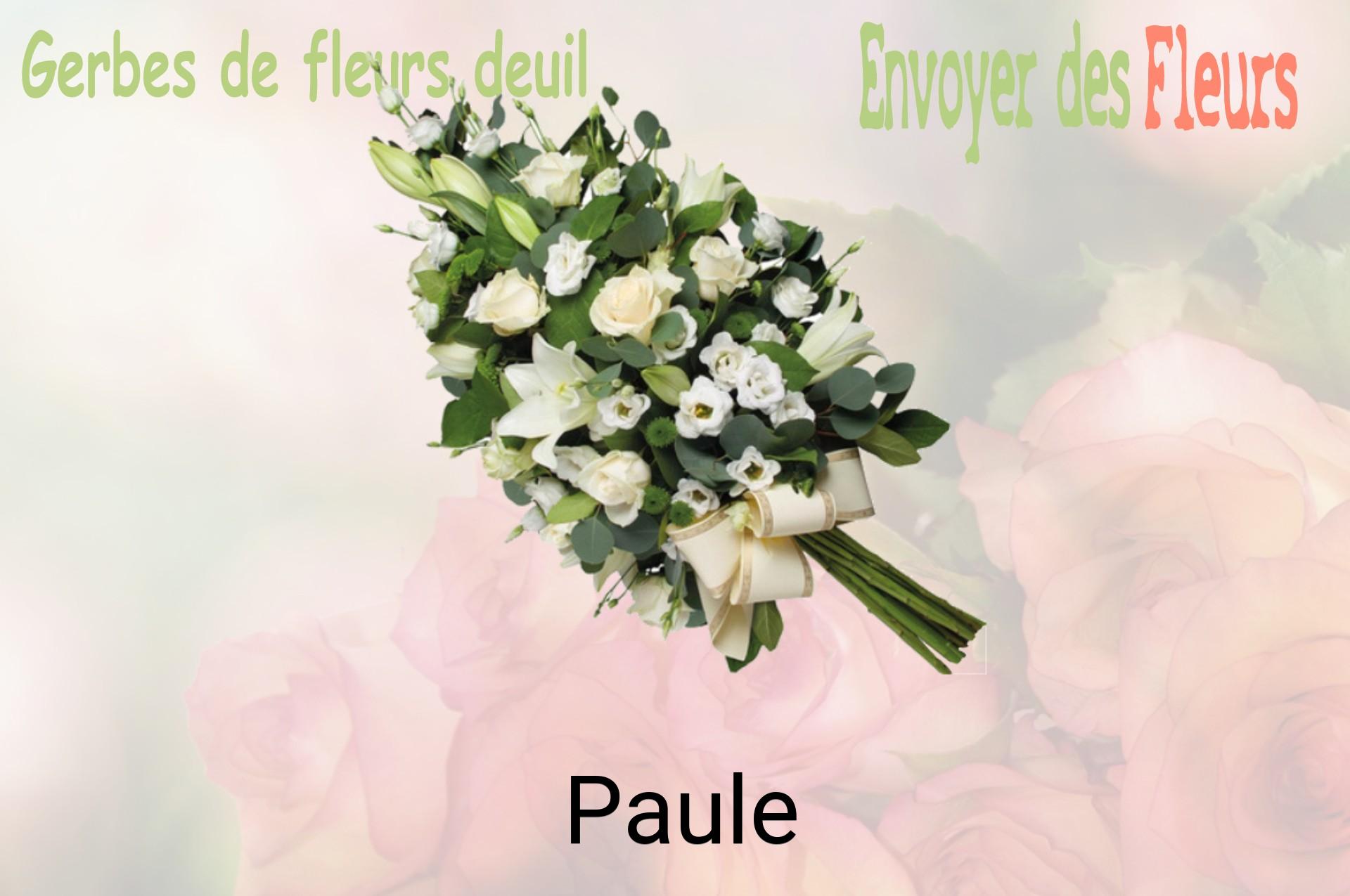 Gerbe de fleurs de deuil livrée à Paule